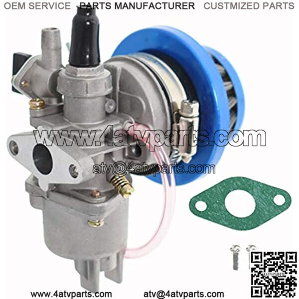 Carburetor Carb with Air Filter Replacement for 47cc 49cc Mini ATV Quad Dirt Pocket Bike Cag Mini Moto Moped Scooter Motocross Motorcycle