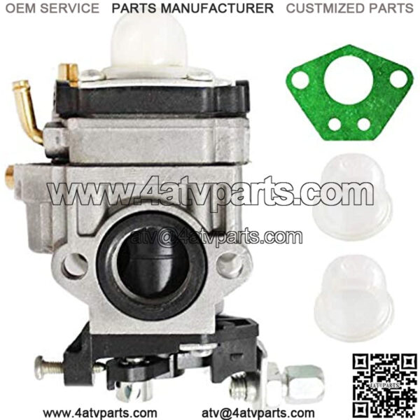 Carburetor Kit for 43cc 47cc 49cc 50cc 2 Stroke Engines 15mm Intake Hole Mini Pocket Bike Chopper Atv Quad Dirt Bike Super Gas Scooter Bike with Primer Bulb and Gasket