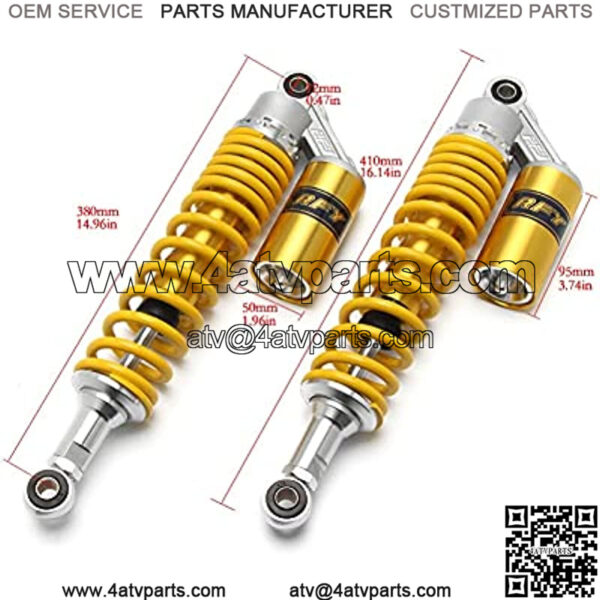 Motorcycle Air Shock Absorber Yellow 280/320/340/380mm Rear Suspension ATV Quad Scooter Dirt Bike (Color : M99-15-1) - Image 3