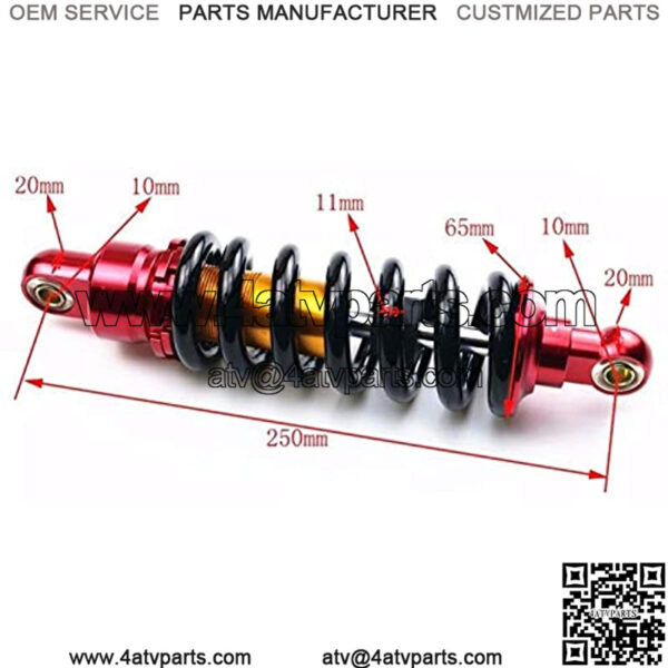 250mm Motorcycle Rear Shock Suspension Absorber Fit for 50cc-160cc ATV Quad 4 Wheeler Buggy Scooter Dirt Pit Bike - Image 2