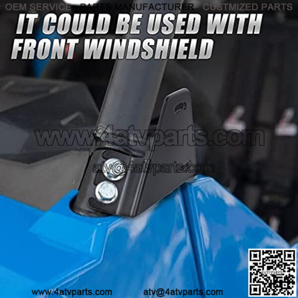 Folding Convex Side Mirror Compatible With 2016+ Polaris General 1000 with windshield - Image 3