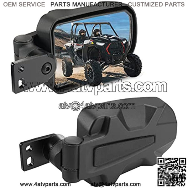 UTV Side Mirrors, Adjustable Surface Folding Special Clamp Side View Mirrors Compatible with Polaris RZR XP 900 1000 Turbo #2881198