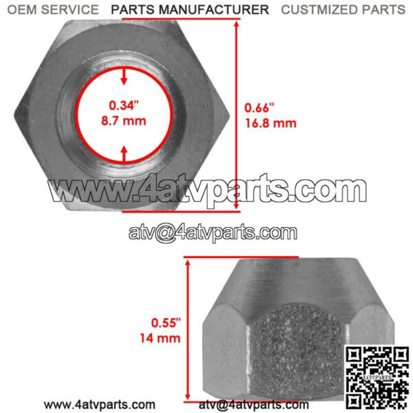 2x Rear Left Or Right Wheel Hub w/ Lug Nuts for Honda TRX400X 2009 2012-2014 - Image 4