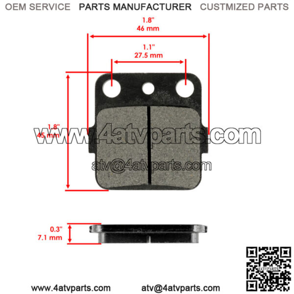 Brake Pads for Honda TRX250X TRX 250 X Fourtrax 1987-1992 Front Rear Brakes - Image 3