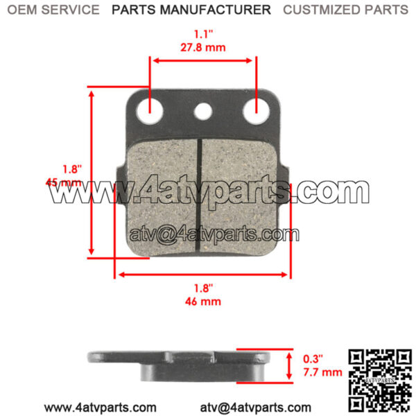 Brake Pads for Suzuki 250 LTZ250 LT-Z250 Quadsport 2004-2009 Front Brakes - Image 2