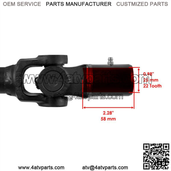 Rear Prop Shaft w/ Bearing For POLARIS RZR XP 1000 MD 2017-2019 - Image 3