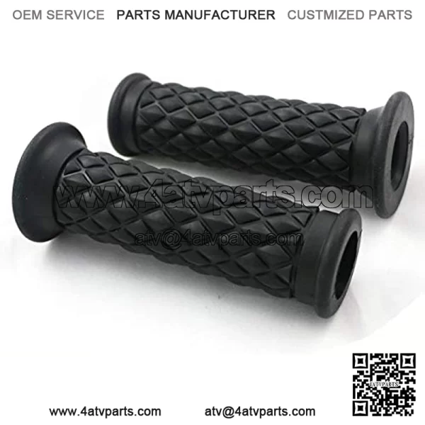 Motorcycle 7/8" Hand Grips Non Slip Rubber Open Bar End Thruster Grips Comfort Grip for 22mm 7/8 inch Handlebar Custom Racer Sport Street Bikes (Balck Grips) - Image 3