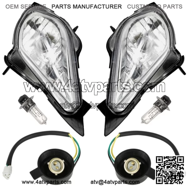 Right and Left Headlight Assembly For Yamaha Raptor 350 YFM350 YFM35 2004 - 2013