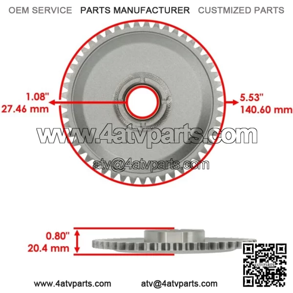 Starter Clutch Gear 3 49T For Yamaha Viking 700 YXM700 4x4 2023 - Image 2