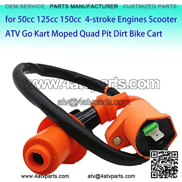 GY6 Ignition Coil Set Ignition Coil+ 6 Pin CDI + Spark Plug for 50cc 125cc 150cc 4-stroke Engines Scooter ATV Go Kart Moped Quad Pit Dirt Bike Cart - Image 2