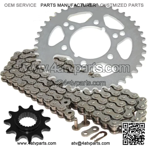 Drive Chain & Sprockets Kit for Polaris Trail Boss 250 2X4 1986 1987 (For: Polaris)