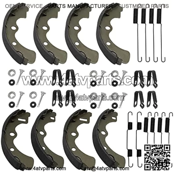 Brake Shoes Front&Rear All Springs Pins Left&Right for Kawasaki Mule 3000 3010 3020 4000 4010 KAF620 KAF950 Diesel 2001-2021