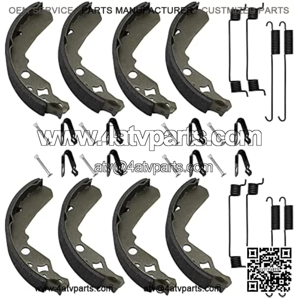 Brake Shoes Kit Front & Rear for Kawasaki Mule 600 610 SX KAF400 2005-2022, OEM#41047-0001 41047-1052 41047-7501