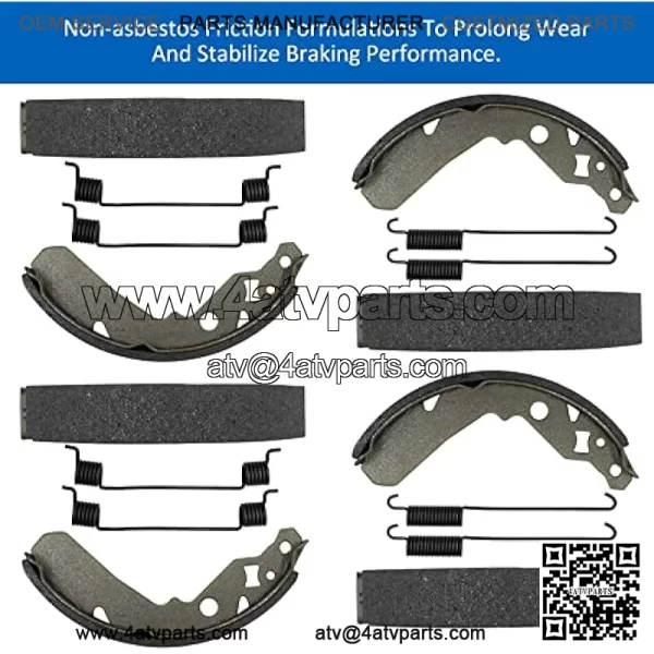 Brake Shoes Kit Front & Rear for Kawasaki Mule 600 610 SX KAF400 2005-2022, OEM#41047-0001 41047-1052 41047-7501 - Image 2