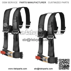 4PT 3" Harness Can-Am Maverick Commander Defender X3 1000 800 BLK PAIR