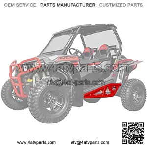 Heavy-Duty Tube Rock Sliders for 2021+ Polaris RZR Trail 900 / S 900 / S 1000 (See Fitment) | Red | Made with 1.75" Steel Tubing | UV-Resistant Powder Coating | Easy Bolt-On Mounting Process