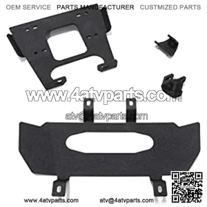 Heavy Duty Winch Mounting Plate for 2021+ Polaris RZR Trail 900 / S 900 / S 1000 | 3/16" Steel Plating | UV-Resistant Powder Coating | Compatible With Many OEM and Aftermarket Winches!