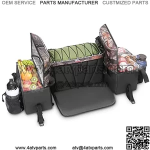 kemimoto Seat Bag for ATV w/Cushion Soft Cooler Bags Water-resistant ATV Storage Bag Camo