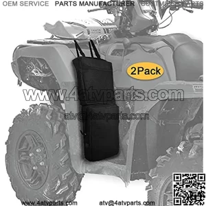 2 Pack ATV Fender Bags,ATV Tank Saddlebags, Rear Cargo Storage Bag for Motorcycle ATV UTV Dirt Bike (Black)