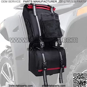 kemimoto ATV Fender Bag, Rear Storage Bags With Water Holder Compatible with Sportsman Scrambler FourTrax Grizzly Snowmobile