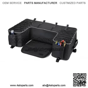 ATV Part Rear Rack Back Seat Storage Pack Luggage Bag Cushion Pad Padded Black (For: More than one vehicle)