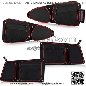 4PCS UTV Right&Left Side Door Bag w/ Knee Pad For Polaris XP 4 1000 2014-23