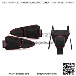 UTV Cab Center Bag + Side Storage Door Bags for Polaris 4 1000 Turbo 2014-23