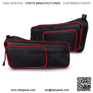Xprite UTV Rear Side Door Storage Bags Red for 2017-2023 Can-Am Maverick X3 Max