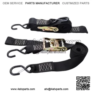 Ratchet Soft Loop Wide Tie Downs W/Carabiner
