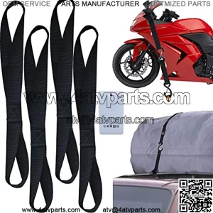 Soft Loop Tie Down Straps for Motorcycle Handlebar,Car,Cargo,Truck,Boat,UTV,ATV,TV,Dirt Bikes Secure Trailer.Heavy Duty Soft Loop Short Small Vehicle Moving Tie Down Straps,UV Resistant