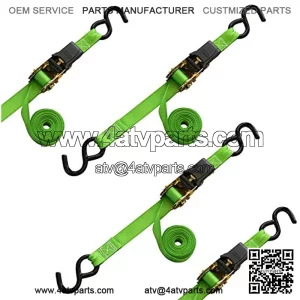 14-Foot Padded Ratchet Tie Down (4pk) 1,500 lbs Break Strength - 500 lbs Safe Work Load ?C Haul Lighter Loads in Your Pickup ?C Secure Dirt Bikes, ATVs, Mowers and More