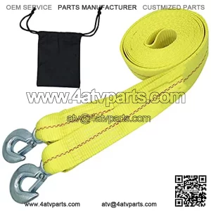 Tow Strap Heavy Duty??KJE Recovery Strap 2?? x 20?? Towing Strap with Two Towing Hooks --10,000 LB Break Strength --Polyester
