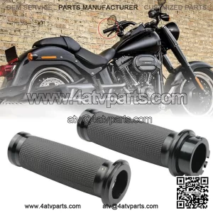 2PCS 25mm Motorcycle Scooter ATV Bike 1" Rubber Handle Bar Grip Anti-skid Cover