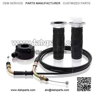 GS1-S78 Universal Throttle Twist Grip Set with 78" Scooter Throttle Cable for 50cc 80cc 125cc 150cc GY6 4 Stroke Scooter Motorcycle Moped ATV