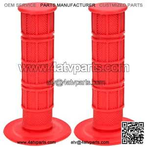 7/8'' 22mm Red left and Right Handlebar Grips for  Arctic Cat 250 Polaris Sportsman  Recon Forman 450 Big Red ATV 4 Wheeler Quad Parts