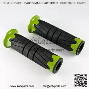 KiWAV Handlebar Hand Grips Black Green compatible for Custom Motorbike Motorcycle Scooter ATV Dirt Bike 7/8 and 1 Inch