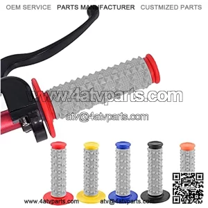 Motorcycle Dirt Bike Universal Rubber Handlebar Hand Grips, 5mlggoods 7/8" Dirtbike Handlebar Grip Covers, Acceseries Powersports Handlebar Pads, Pit Bike Atv Pillow Top Gips Hand (ORANGE)