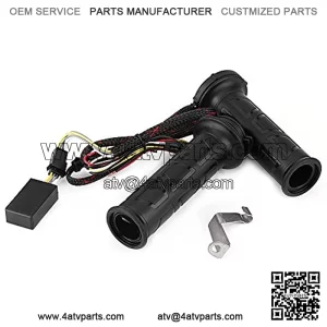 Qiilu Electric Hot Hand Grips, 1 Pair 22mm(7/8Inch) Adjustable Power(12W-24W) Electric Heated Hand Grips Hot Warm Handlebar for Motorcycle ATV Black,6% coupon applied at checkout,with coupon