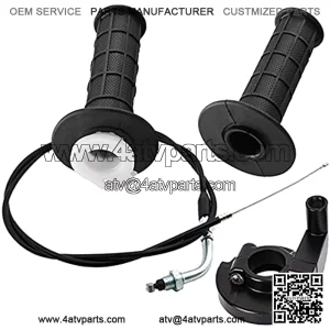 Twist Throttle Accelerator Handle Grips + Cable Compatible with 7/8" 22mm handlebars 50cc 110cc 125cc 150cc 250cc ATV Dirt Bike