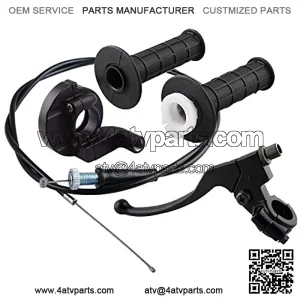 Throttle Hanlde Grips with Cable and Left Brake Clutch Lever Perch for Most Motorcycles and Bicycles with 7/8?? Handlebars - Compaible with Mini Bike Dirt Bike 96cc 200cc 5.5hp 6.5hp