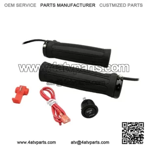 ATV, SNOWMOBILE CLAMP ON HANDLEBAR GRIPS HEATED HANDGRIPS & SWITCH,MADE IN USA,