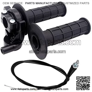 Throttle Handle Grips and Cable For ATV Quad Pit Bike Dirt Bike Mini Bike Mb165 Mb200 196cc 200cc Doodlebug Bike Fit for 22mm Bar By TOPEMAI