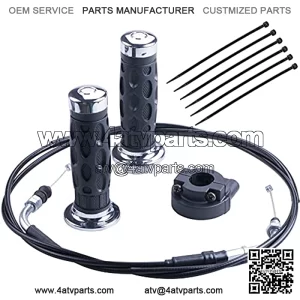 Throttle 78" Twist Grip Set 22mm Scooter Throttle Cable Compatible with GY6 50 80 125 150cc QMB139 157QMJ Jonway Roketa Nst Taotao Vip Future Champion Wildfire Chinese Scooter Moped Parts