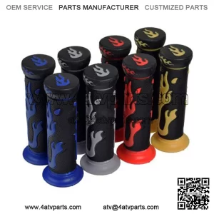 Universal Handlebar Grip Set with Flames
