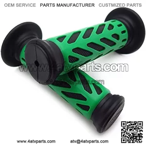 XH4066- Atv Watercraft Web Gel Hand Grips Green Compatible With Quad KawPolaris Seadoo Recon Rincon Brute Force Prairie Atv Bruin Grizzly Kodiak(7/8 Inches Both Side)