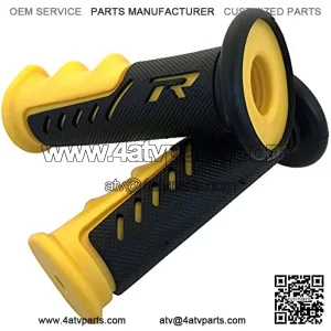 ATVs WATERCRAFTS"R" Engraved Gel Style Grips YELLOW QUAD YAMAHA KAWPOLARIS SEADOO BOMBARDIER JET SKI FOREMAN RECON RINCON Brute Force Prairie BRUIN GRIZZLY KODIAK(7/8" BOTH SIDE)