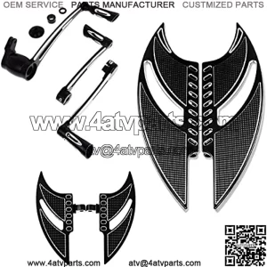 Motorcycle Front Rear Hollow Blade Floorboards Brake Arm Lever Kit Shift Levers?Fit for Harley Touring Electra Glide Road Glide Road King 2014-2021 Black