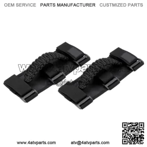 UTV 1.75"-2" Roll Bar Grab Handle Grips Black for Polaris RZR Honda Kawasaki X3 (For: More than one vehicle)