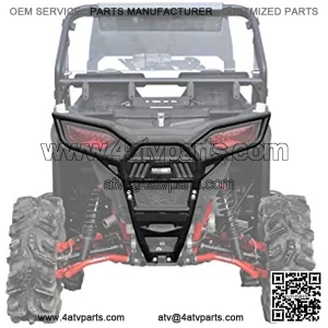 SuperATV Rear Bumper for Polaris RZR 900 (2015-2020) | Made of 1.75" Heavy-Duty Steel Tubing | Wrinkle Black | UV and Rust-Resistant Powder-Coated | Bolt-On Mounting Style | Full Back End Protection