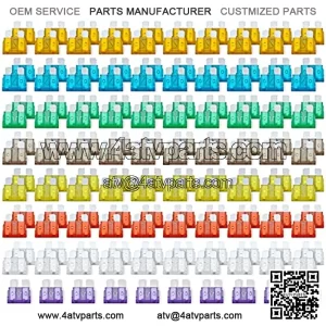 150PCS Auto Motorcycle Car Boat Truck Standard Blade Fuse Box Assortment 5A 7.5A 10A 15A 20A 25A 30A 35A